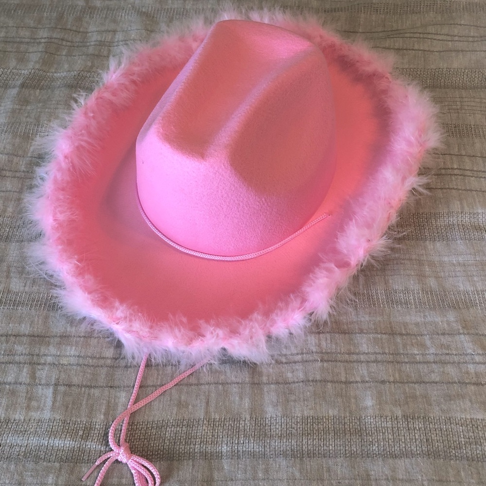 Pink Furry Cowboy Hat